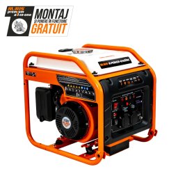 Generator - Invertor Ruris R-Power 4500RC 5000W Maxim 4500W Nominal 236cc Telecomanda Negru/Portocaliu