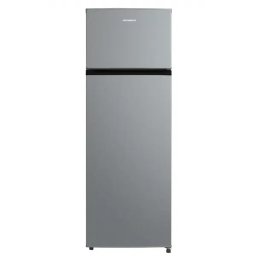 Frigider cu 2 Usi Heinner HF-M235ESE++ 235L Clasa E Control Electronic Lumina LED Trei Rafturi din Sticla Compartiment Fructe si Legume H 159cm Argintiu