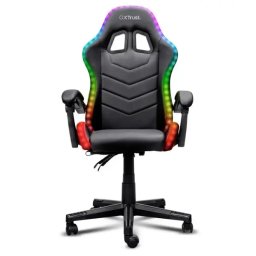 Scaun Gaming Trust GXT 704 Roniq RGB 5 Roti Gas Lift Piele Maxim 110kg Negru