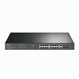 Switch TP-Link 18-Port Gigabit Rackmount 16 PoE+ Negru