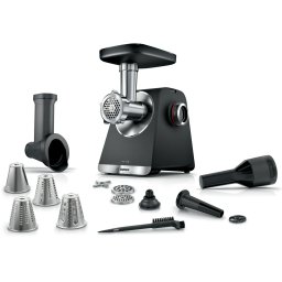 Masina de Tocat Bosch Seria 6 MFWS640B Capacitate 3.5Kg/Min 3 Site Palnie Carnati Accesoriu Kebbe 4 Accesorii de Tocare 2100W Negru
