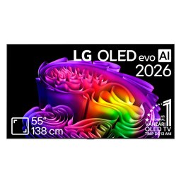 Televizor Smart LG OLED Evo AI G6 55G62LW 55Inch/138CM 4K Ultra HD Clasa E Model 2026 Negru/Gri