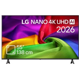 Televizor Smart LG NANO 4K UHD AI NU80 55Inch / 138CM Clasa F Model 2026