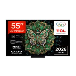 Televizor Smart TCL QD-MiniLED 55C6K Pro Premium 55Inch / 139CM Google TV 4K Ultra HD 144Hz Clasa E Model 2026 Negru