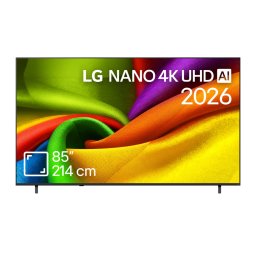 Televizor Smart LG NANO 4K UHD AI NU85 85NU850B3LA 85Inch / 214CM Clasa E Model 2026