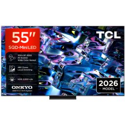 Televizor TCL SQD-MiniLED Smart TV 55MSQLED8L 139cm 55inch Ultra HD 4K Black
