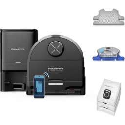 Robot de Aspirare cu Mop Rowenta X-Plorer Serie 220+ RR9485WH Autonomie 120min Recipient Praf 0.35L Negru