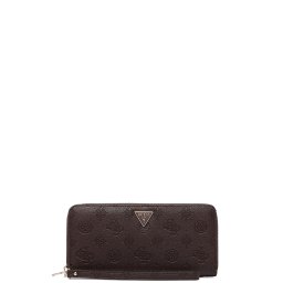 GUESS Portofel Blake Slg Large Zip Around SWPD2222146 bnl brown logo