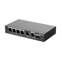 Switch 4 porturi PoE+, 2 porturi GE, 1 port SFP, Gigabit, Cloud Management - Ruijie RG-ES206GS-P
