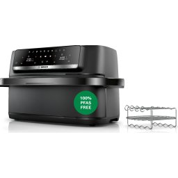 Friteuză MAFD490B1 cu aer cald cu sertar dublu flexibil Seria 4, Negru