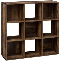 Biblioteca Ceda cu 9 compartimente, PAL maro, 101x32x101 cm