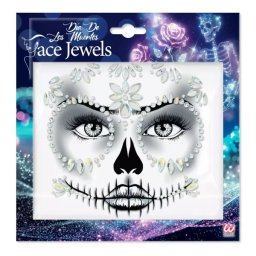 Abțibild facial cu cristale – Día de los Muertos