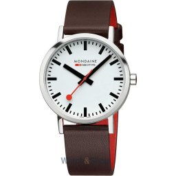 Mondaine Mondaine A660.30360.11SBGV Mens Watch Classic SBB vegan 40mm 3ATM A660.30360.11SBGV