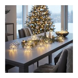 BRILAGI - Ghirlandă de Crăciun LED pentru exterior, 150 LED, 5 m, IP44, alb cald, efect foc de artificii
