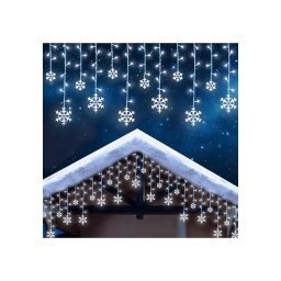 Perdea LED de exterior pentru Crăciun, 224 LED, 3,5 x 0,75 m, IP44, alb rece