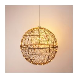 Decorațiune de Crăciun pentru exterior cu LED, 500 LED-uri/230V, diam. 35 cm, IP44, alb cald, glob/negru