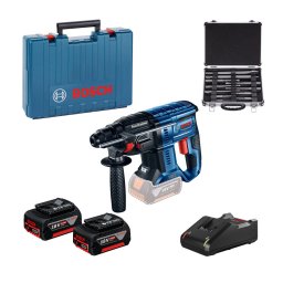 Ciocan Rotopercutor Bosch GBH 180-LI Brushless cu 2 Acumulatori Li-Ion 4Ah 2J + Valiza + Set 11 Accesorii