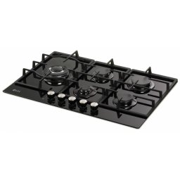Plita Incorporabila LDK Granada Wok Jz5bk75 Gaz 5 Arzatoare Wok Aprindere Electrica Gratare Fonta Siguranta 75 Cm Negru