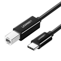 Cablu USB UGREEN Pentru Imprimanta US241 USB Type-C Tata La USB 2.0 Type-B Tata 2m Negru