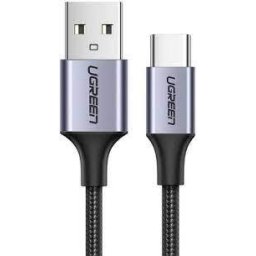Cablu De Alimentare Si Transfer De Date UGREEN Fast Charging Data Cable USB La USB Type-C 3A Nickel Plating Braided 3m Gri 60408 Timbru Verde 0.08 lei - 6957303864089