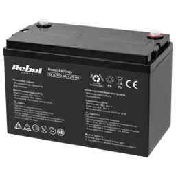 Acumulator Gel Rebel BAT0421 Tensiune 12V Capacitate 100AH Negru
