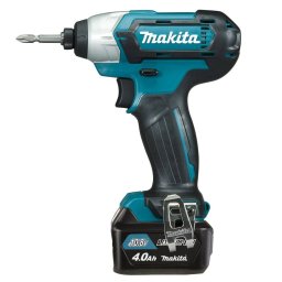 Masina de Insurubat cu Impact Makita TD110DSMJ cu 2 Acumulatori Li-Ion 10,8V 4.0Ah si Incarcator in Cutie Makpac Negru/Albastru