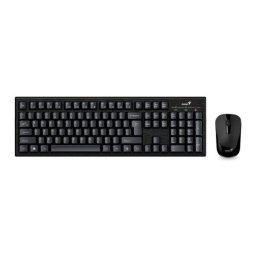 Kit Tastatura si Mouse Genius Wireless 104 Taste (Slim) 1000dpi 3 Butoane Negru KM-8101