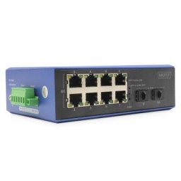 Switch Digitus Gigabit Ethernet PoE Industrial 8+2 Albastru