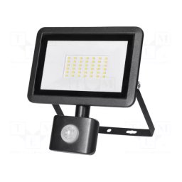 Proiector LED SMD ADVITI Faro AD-NL-6254BLR4 cu Senzor de Miscare 30W 2400LM 4000K IP44 Aluminiu Negru