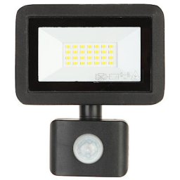 Proiector LED SMD ADVITI Faro AD-NL-6253BLR4 cu Senzor de Miscare 20W 1600LM IP44 4000K Aluminiu Negru