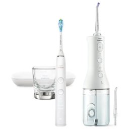 Periuta de Dinti Electrica Philips Sonicare DiamondClean 9000 + Power Flosser 3000 HX3886/41 Alb