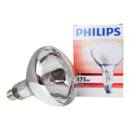 Bec Infrarosu Industrial Philips BR125 IR 375W E27 230-250V CL Transparent