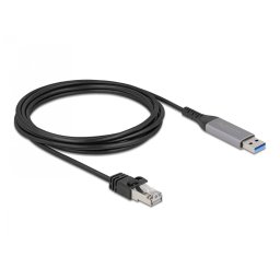 Cablu De Retea Delock USB 3.1-A la RJ45 Gigabit LAN 3m Negru