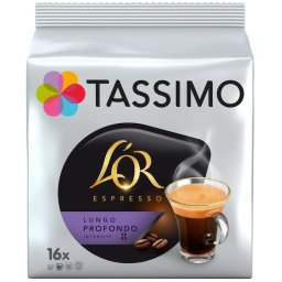 Capsule Tassimo L'OR Lungo Profundo 16 Buc x 120ml 16 Capsule 128g
