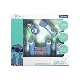 Set de Aventura Lexibook Stitch RPTW12D cu 2 Statii Walkie-Talkie Binoclu si Busola Varsta 3 Ani+ Albastru