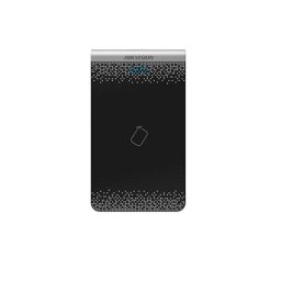 Cititor card Hikvision pentru inrolarea cardurilor in soft, DS-K1F100- D8E; Frecventa citire: 13.56MHz si 125KHz; Standard IC Card, and ID (EM) Card; USB 2.0; Driver Free; 200mA; Dimensiuni: 117mm × 67.5mm × 14.3mm;