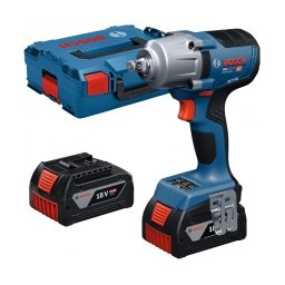 Bosch - PRO GDS18V-450H - Masina de insurubat cu impact cu 2 acumulatori si incarcator, Li-Ion, 18 V, 5 Ah, patrat 1/2 inch, 450 Nm, M10-M20, valiza speciala