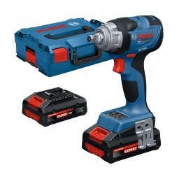 Bosch - PRO GDS18V-330H - Masina de insurubat cu impact cu 2 acumulatori si incarcator, Li-Ion, 18 V, 4 Ah, patrat 1/2 inch, 330 Nm, M8-M18, valiza speciala