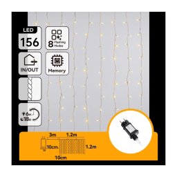 Aigostar - Ghirlandă de Crăciun LED pentru exterior 156xLED/8 funcții 4,2x1,2m IP44 alb cald