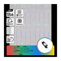 Aigostar - Ghirlandă LED de exterior pentru Crăciun 156xLED/8 funcții 4,2x1,2m IP44 multicoloră