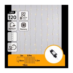 Aigostar - Ghirlandă LED de exterior pentru Crăciun 120xLED/8 funcții 3,9x1,2m IP44 alb cald