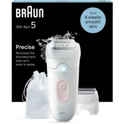 Epilator Braun Silk-Ã©pil 5 5-030 Wet&Dry Autonomie 40 Minute Alb/Roz