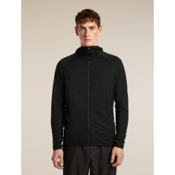 Icebreaker - hanorac - 150 MerinoFine Ace LS Zip Hoodie UPF - Black - L