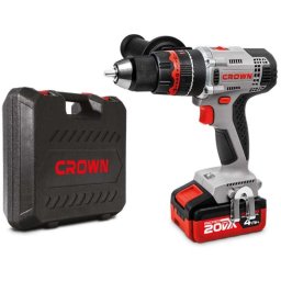 Bormașină cu percuție Crown CT21075HMX-4 – acumulator de 20 V max., 4 Ah