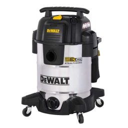 Aspirator umed-uscat DeWalt DXV38S-QT Stealthsonic – 38 l, inox, 800 W, sub 65 dB(A)