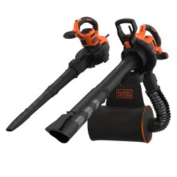 Aspirator și suflantă de frunze Black+Decker BEBLV300 – 3000 W, 3-în-1, sac rucsac de 72 l