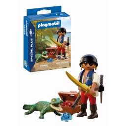 Playmobil - figurina pirat si caiman