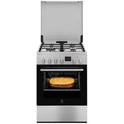 Aragaz Electrolux LKK660225X | HotAir, 4 arzatoare, Gaz + Electric, L 60 cm, 60x60x85.7cm