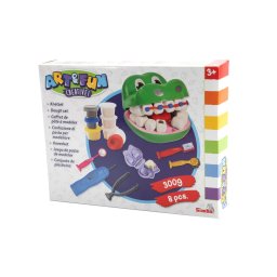 Set de creatie Simba Art & Fun Crocodil la Dentist cu plastilina, 8 piese