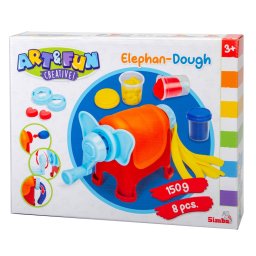Set creativ cu plastilina Simba Art & Fun Elefant, 150 g, 8 piese